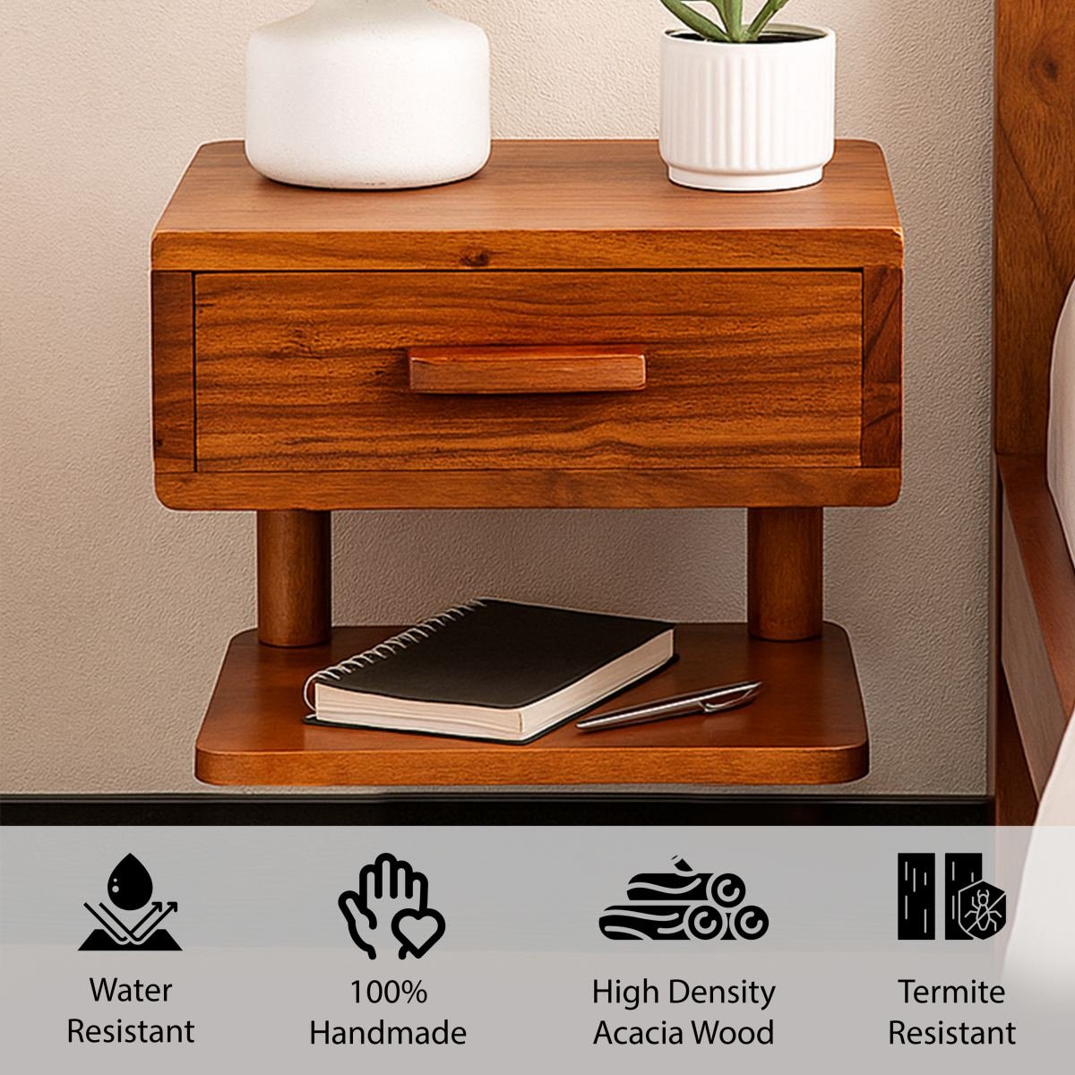 Timber Trust Solid Wood Side Table