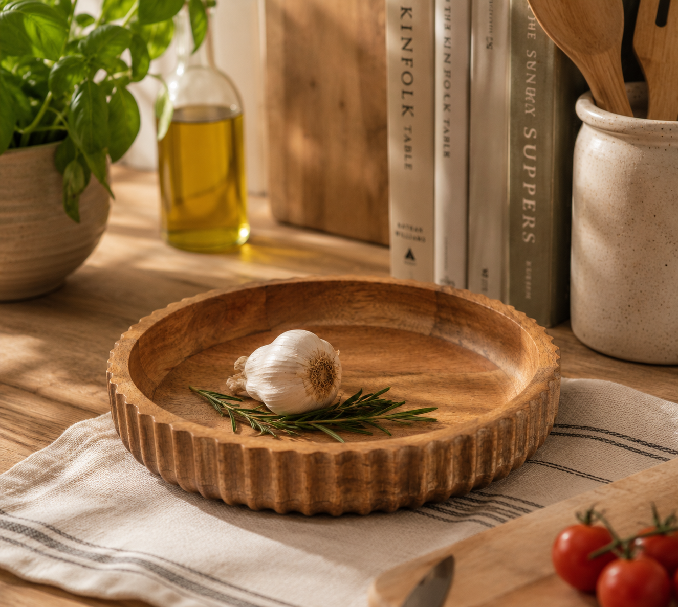 Timber Trust Mango Wood Wooden Serving Bowl